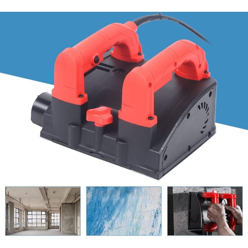 Ponceuse murale et béton - 3000 tr/min - Puissance : 1200 w - Largeur de fraisage : 160 mm - Fraise pour béton - Pour plâtre de granite - Vieilles