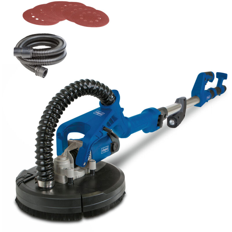 Scheppach - Ponceuse murale et de plafond DS920 – Ponceuse girafe – 230 v – 710 w – Diamètre abrasif 225 mm – led intégrée – Tuyau d'aspiration 4 m
