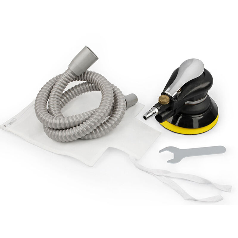 Lifcausal - Ponceuse orbitale aléatoire à air comprimé de 5 pouces Ponceuse pneumatique robuste avec tuyau et sac Polissage Meulage Ponçage pour