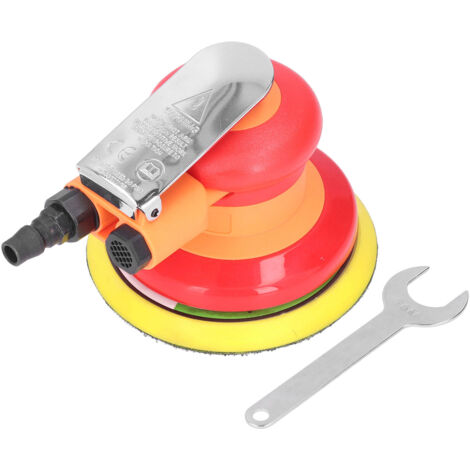 Ponceuse orbitale aléatoire pneumatique 5 pouces avec ponceuse en caoutchouc et structure en acier inoxydable ABS