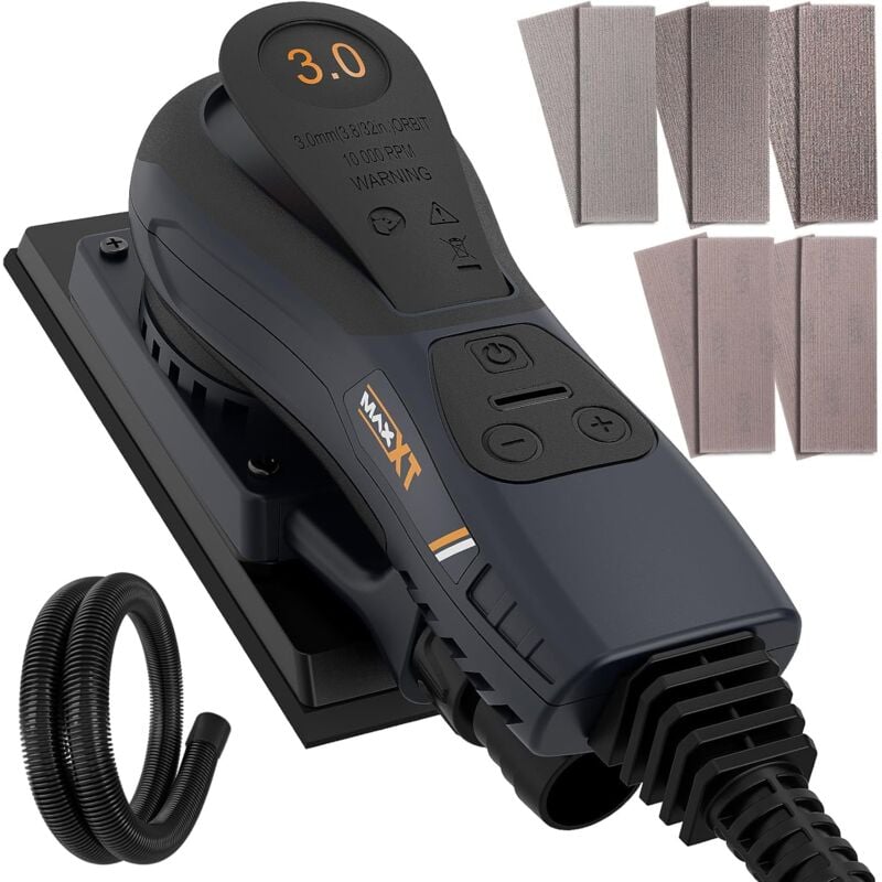 Maxxt - Ponceuse excentrique sans balai Électrique ponceuse excentrique orbitale 3mm 350W Multifonctions 4000-10000 tr/min Vitesse variable Ponceuse