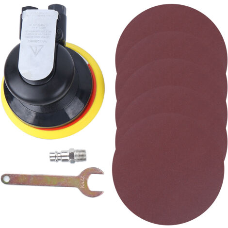 Ponceuse orbitale pneumatique 5" 10000 tr/min pour polissage automobile avec abrasifs