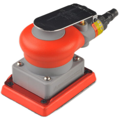 Ponceuse Pneumatique 10000 Tr/min Air Square Orbit Ponceuse de Finition pour le Ponçage du Bois, Cirage de Voiture, Ponçage des Métaux 75x100mm/3x4in