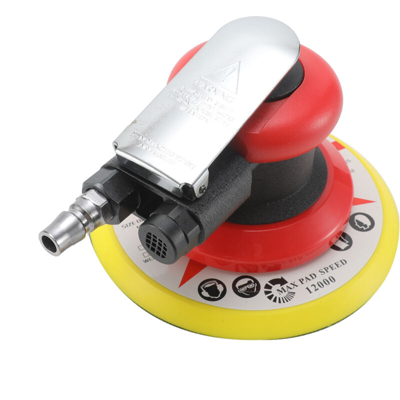 Ponceuse pneumatique 6 pouces polissage ponçage cirage pour mur de voiture bois métal 10000 tr/min rouge