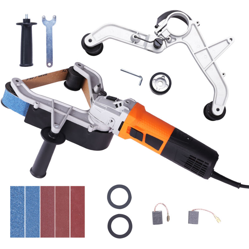 Ponceuse polisseuse pour tubes et tuyaux Mophorn ponceuse à bande 1300 w avec 6 vitesses variables (1100-3200 tr/min), rectifieuse professionnelle