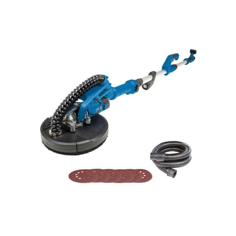 Ponceuse pour murs et plafonds télescopique Scheppach DS920X - 210 mm - 710W (Livrée avec 1 tuyau 4m, 6 disques abrasifs)