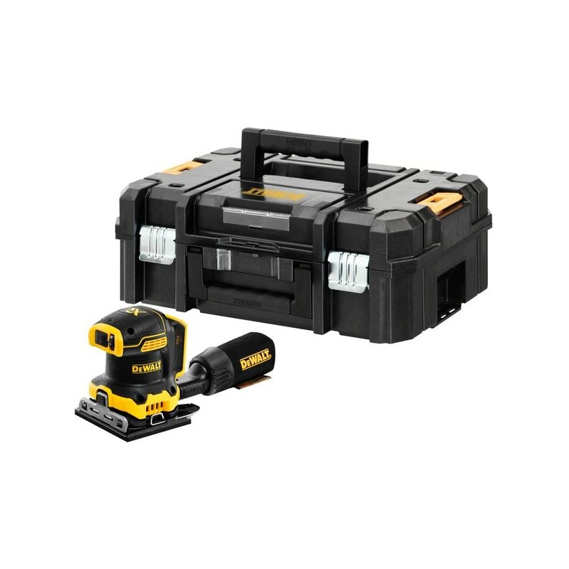 Dewalt - DCW200NT Ponceuse vibrante sans fil 18 v 108x115 mm + Coffret de transport -Solo - sans batterie, sans chargeur