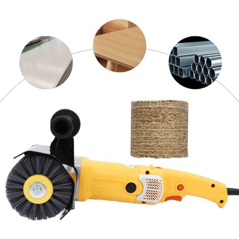 Ponceuse satinée 1 400 W, ponceuse électrique pour le bois, 3 500 tr/min, 8 vitesses réglables, jaune