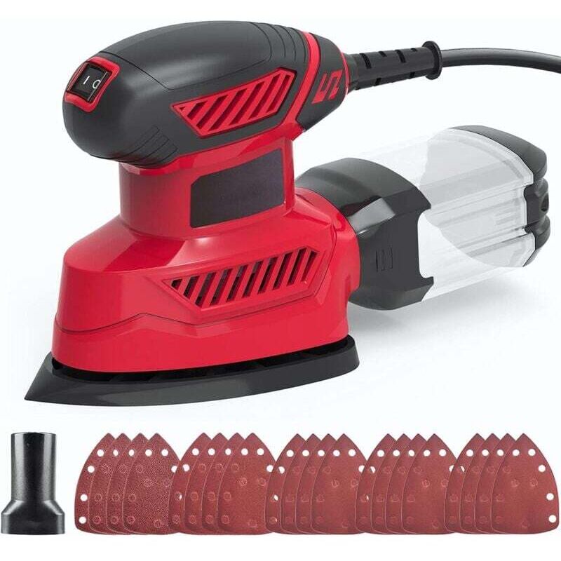 Ponceuse Vibrante 130W 14000 RPM Ponceuse de Détail Professionnel ,