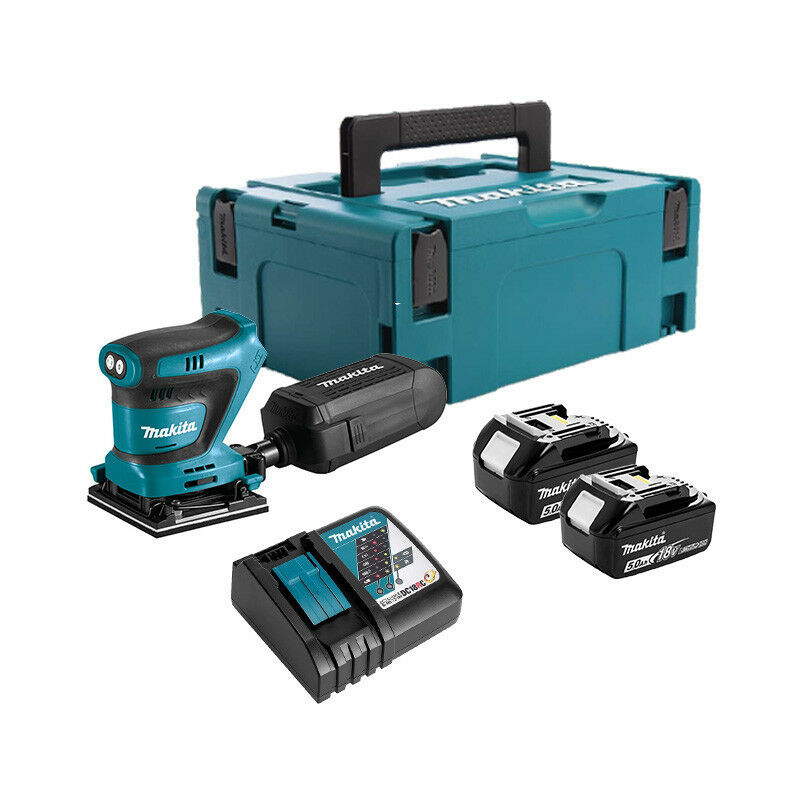 Ponceuse vibrante 18V LXT 112x102 mm (2x5,0 Ah) en coffret MAKPAC - MAKITA DBO480RTJ