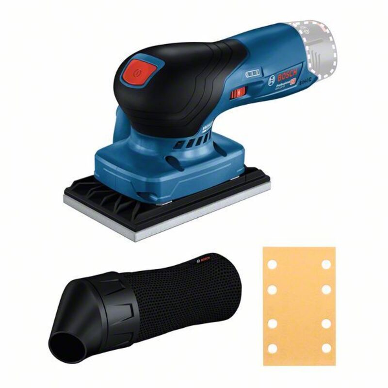 Bosch Professional 12V System ponceuse vibrante sans fil GSS 12V 13 compatible avec le système Click & Clean Bosch avec 1 feuille abrasive sac à poussière