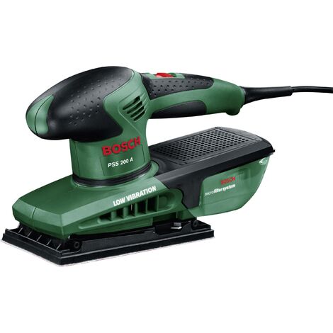 Ponceuse vibrante 200 W Bosch Home and Garden PSS 200 A 0603340300 Surface abrasive 93 x 185 mm + mallette 1 pc(s) C98370