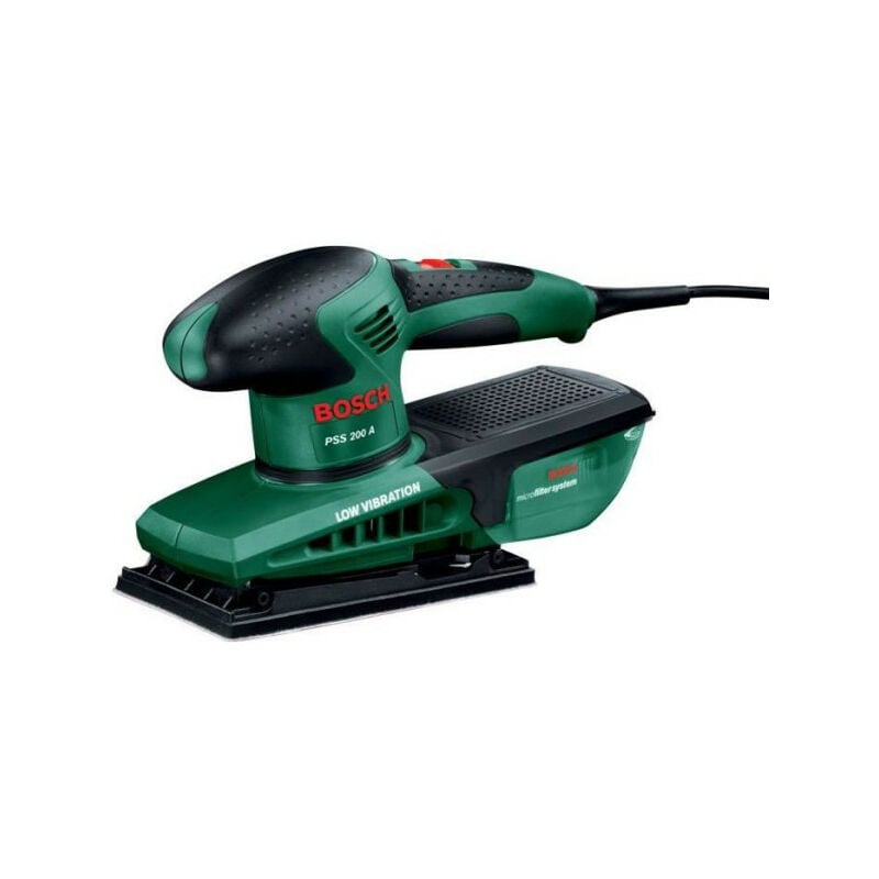 Ponceuse vibrante Bosch pss 200 a (Livré dans coffret plastique avec 1 Feuille abrasive P120)
