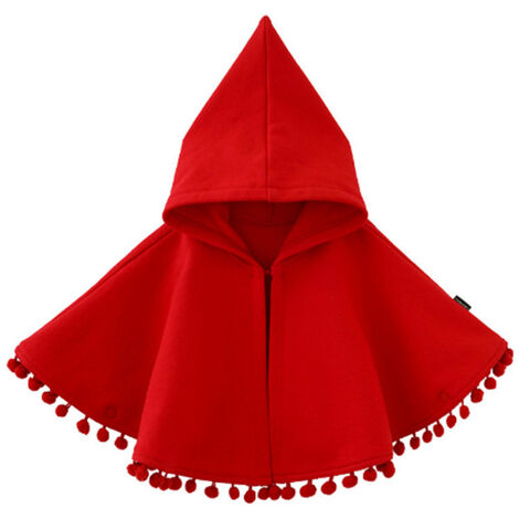 Poncho à capuche en polaire pour bébé, cape de cape de dessin animé mignon pour tout-petits vêtements de neige d'hiver 73 cm
