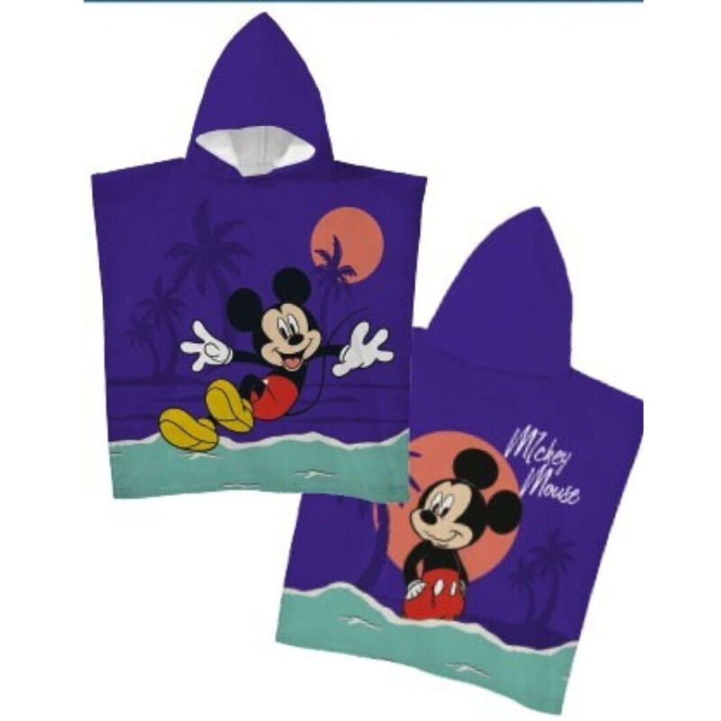 Poncho avec capuche - Mickey a La Plage - 55x110 cm