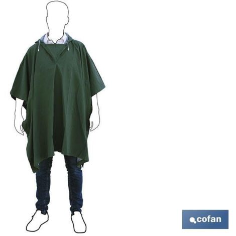 Poncho cofan impermeabile cappuccio regolabile unisex