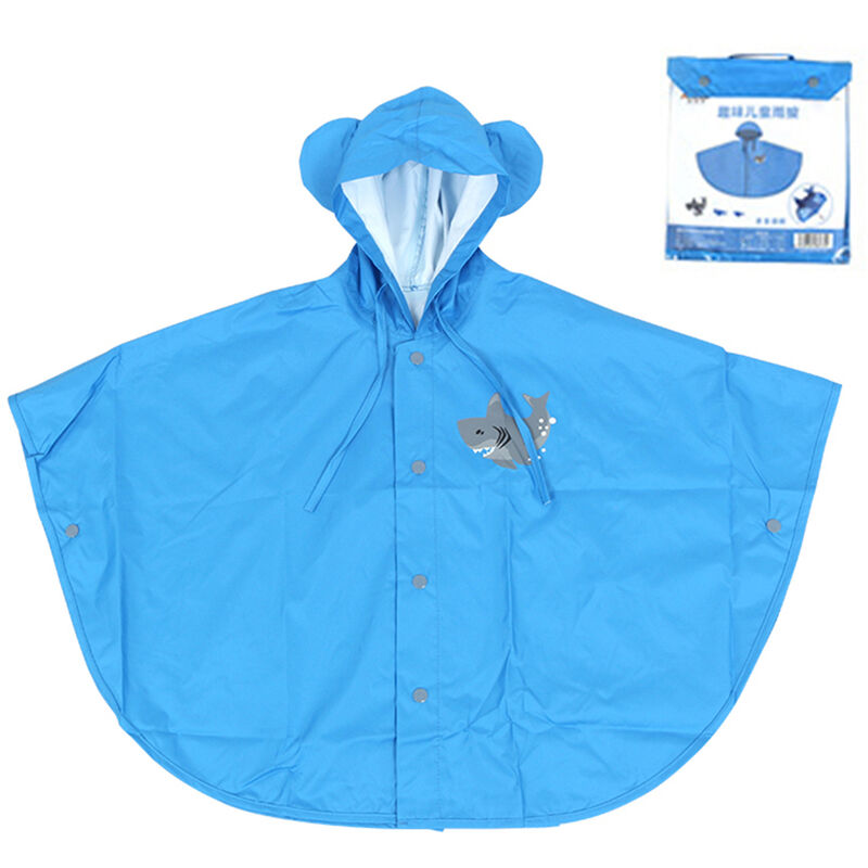 

Asupermall - Poncho de lluvia para ninos con capucha, chubasquero de dibujos animados para ninos y ninas, chaqueta de lluvia bonita, ropa impermeable