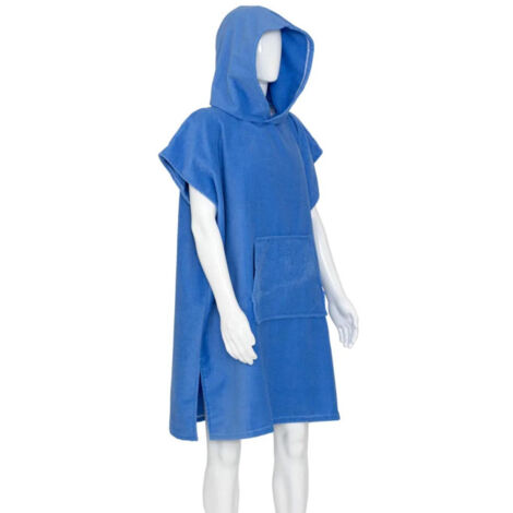 Poncho de Plage en Microfibre "Azul" 80x100cm Bleu