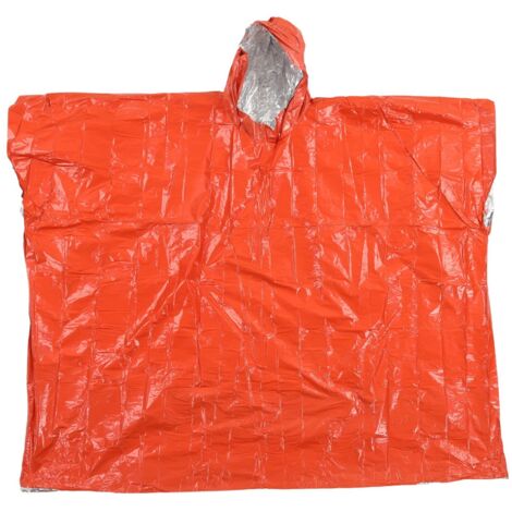 Poncho de pluie imperméable d'urgence pour adultes - Vêtement de pluie avec capuche pour camping et activités extérieures