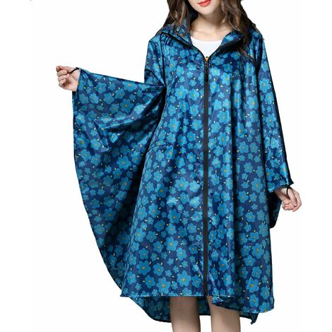Poncho de pluie imperméable pour femme, élégant, léger et réutilisable, veste de pluie avec capuche