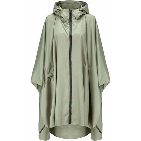 Poncho de pluie imperméable pour femme, élégant, léger et réutilisable, veste de pluie avec capuche