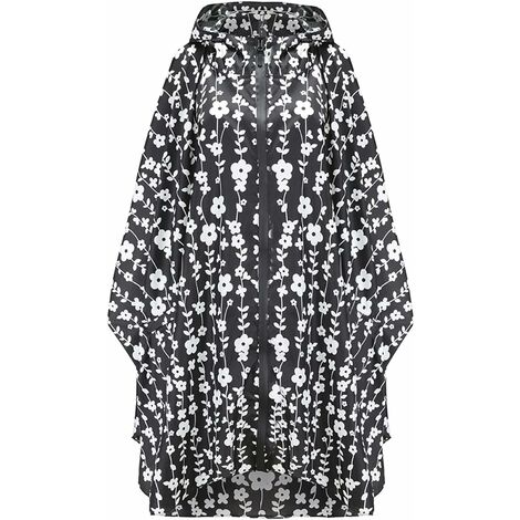 Poncho de pluie imperméable pour femme, élégant, léger et réutilisable, veste de pluie avec capuche