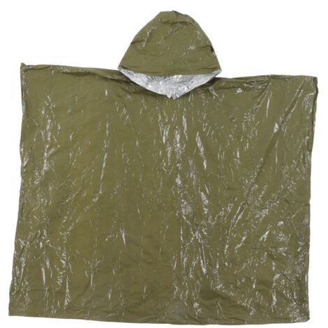 Poncho de pluie réutilisable en aluminium pour randonnée et survie en plein air