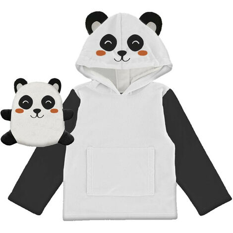 Poncho enfant 60x95 cm PANDA, par Soleil d'Ocre