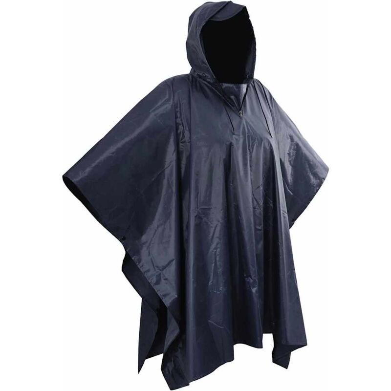 

Poncho impermeable lluvia ejército campamento/senderismo azul marino - Azul