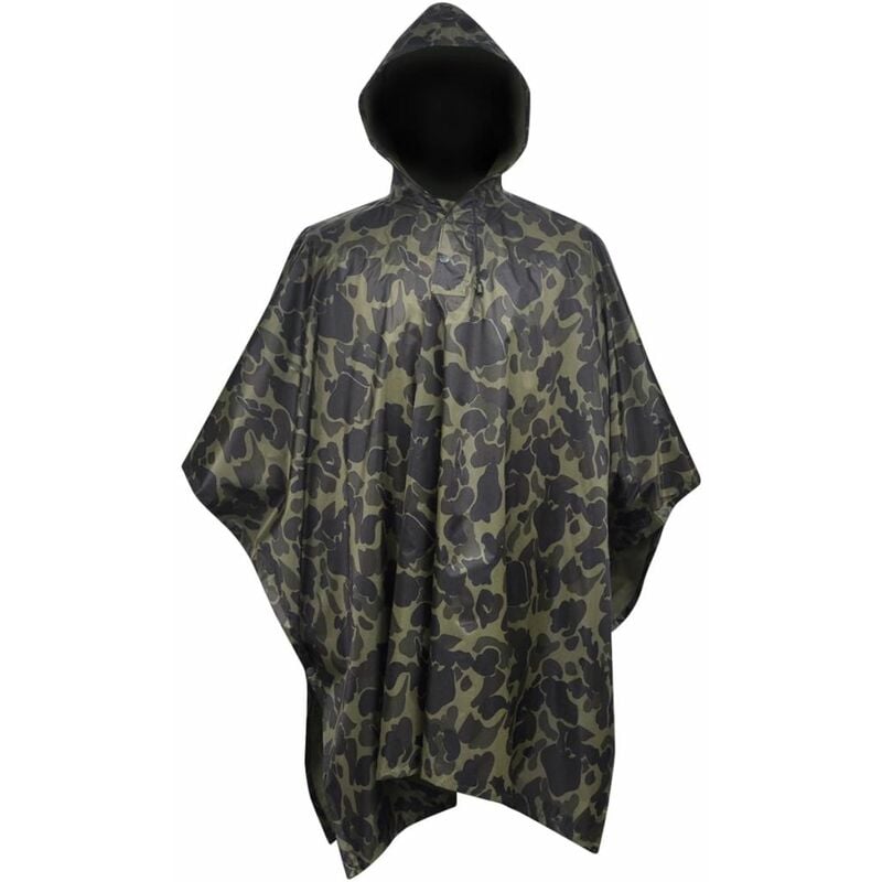 

Poncho impermeable lluvia ejército campamento/senderismo camuflaje