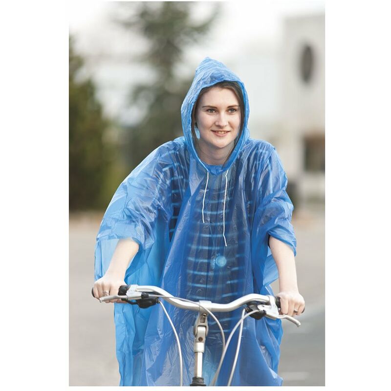 Poncho leggero con cappuccio 100x130cm