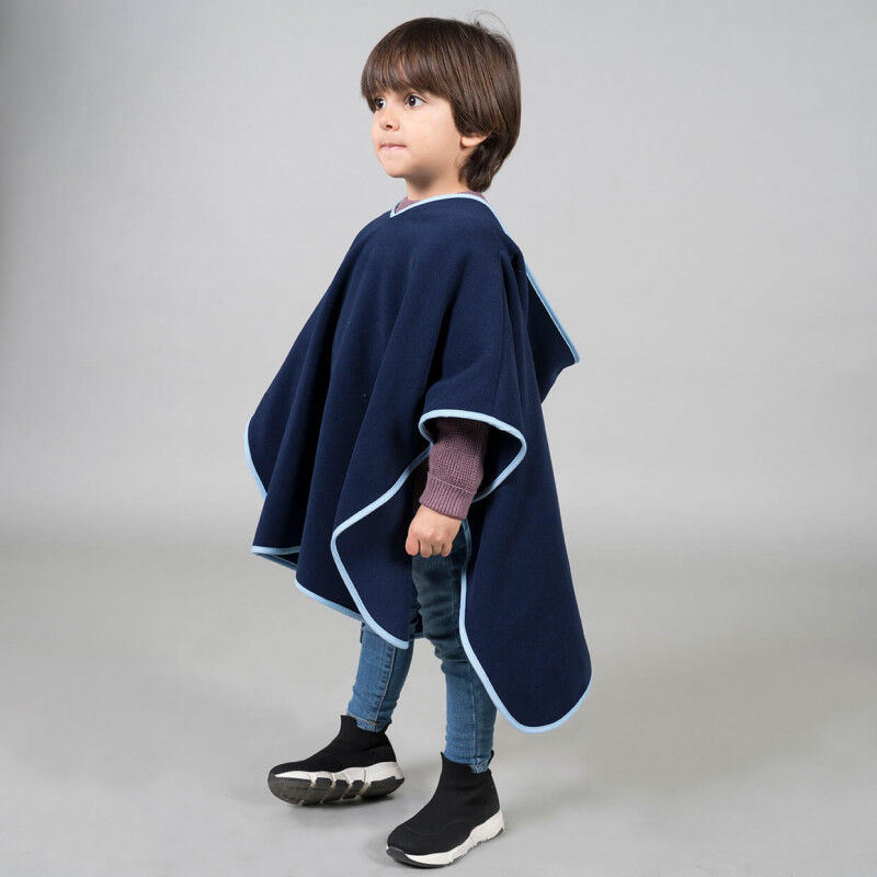 

Manta escolar tipo poncho en tejido polar GARY'S | Azul marino - Mediana