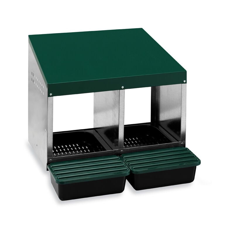 Poulailler Direct - Pondoir Poule 2 Nichoirs Avec Fond Plastique