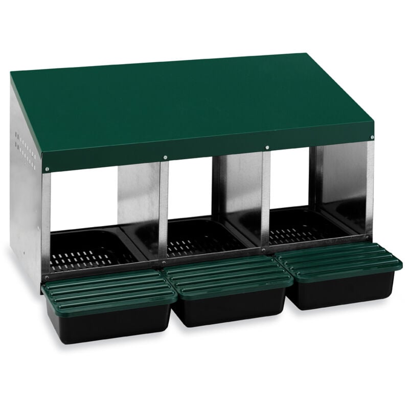 Pondoir Poule 3 Nichoirs Avec Fond Plastique