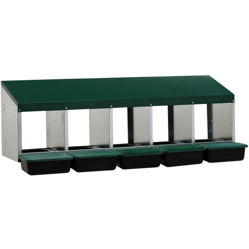 Gaun - Pondoir Poule 5 Nichoirs Avec Fond Plastique