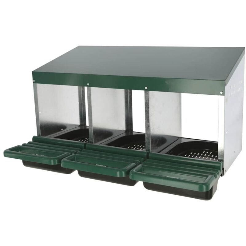 Nichoir à poules avec 3 sections Plastique Vert Kerbl