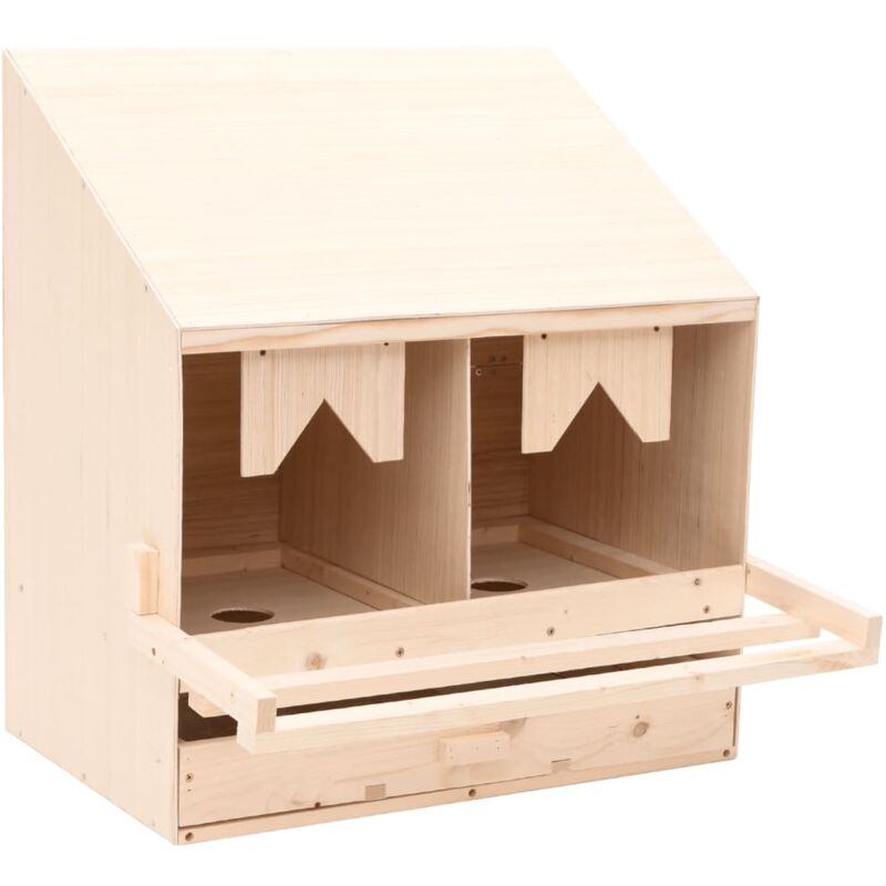 

Ponedero para gallinas 2 compartimentos madera pino 63x40x65cm - Vidaxl