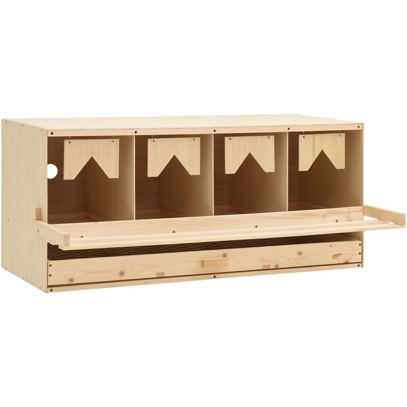 

Ponedero para gallinas 4 compartimentos madera pino 106x40x45cm