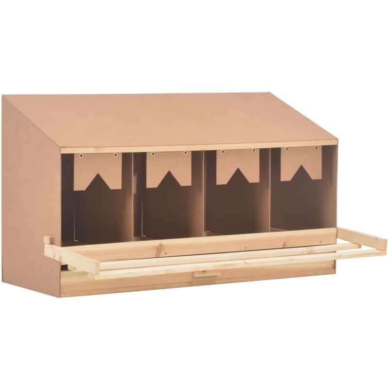 

Ponedero para gallinas 4 compartimentos madera pino 106x40x59cm