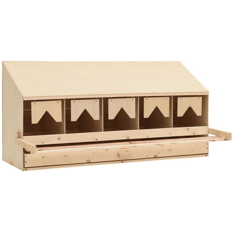 

Ponedero para gallinas 5 compartimentos madera pino 117x33x54cm