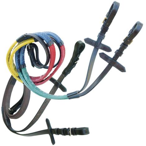 Poney mm 13 - 1/2 po, Noir 10: Redini Tattini en cuir avec doublure en caoutchouc et boucles en acier inoxydable