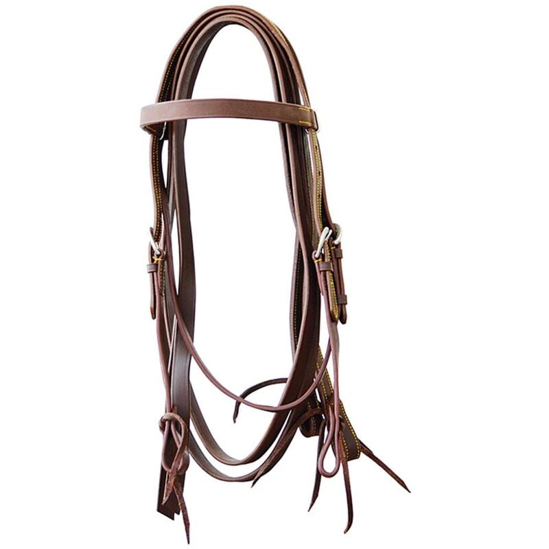 Pony, Noir: Bridon western avec panneau frontal lisse et complet avec rênes