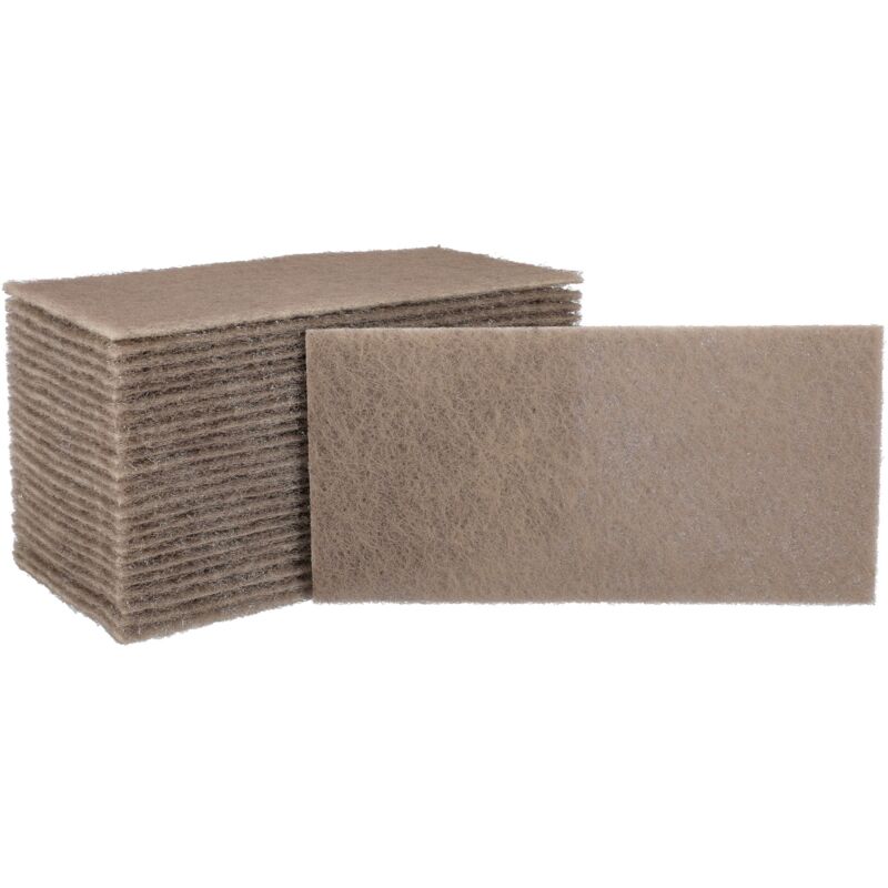 Mirka Mirlon Total 25 pcs non-tissés MicroFine Grain 2500 tampons abrasifs, fibre abrasive pour poncer, dérouiller, poncer, polir le bois, le métal,