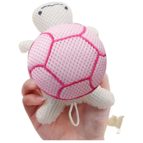 ponge de bain double face en forme de tortue