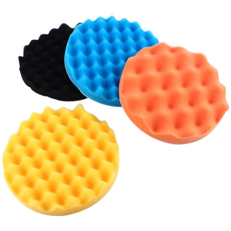 ponge de polissage de voiture de 7 pouces, tampons en mousse, ensemble de polisseuses de cire de polissage, 4 pièces
