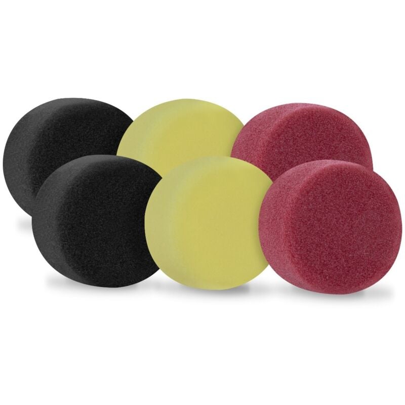 Vonroc - ponges de polissage 50mm en mousse pour polisseuses - 6 pcs