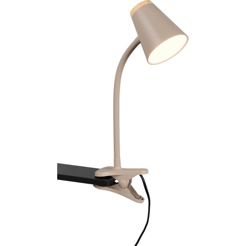 REALITY lampe à pince LED PONGO, R25831143, 4,5W, 500lm, 3000K, beige