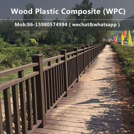 Pont Composite en bois et plastique, balustrade d&39occasion, conception de balustrade de terrasse, garde-corps de balcon