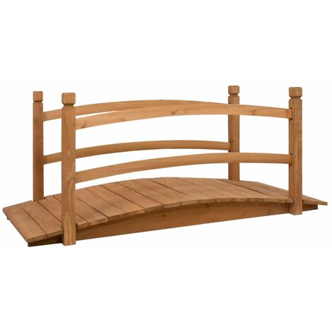 Pont de jardin 140x60x60 cm Bois de sapin massif vidaXL - Brun