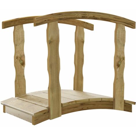 Pont de jardin avec balustrades Bois massif de pin imprégné